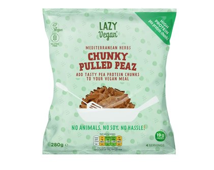 Lazy vegan Chunky Pullend Peaz. med. herbs 280 *DIEPVRIESPRODUCT*