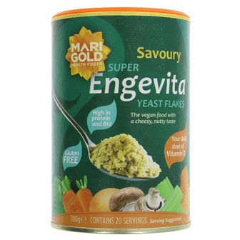 Engevita Savoury Super Engevita Yeast Flakes Vit D,B en zink 100g