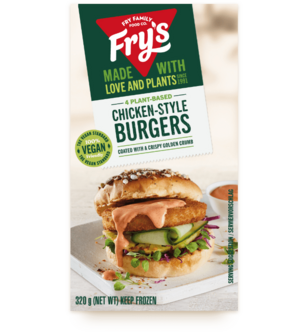 Fry&#039;s Chicken Style Burgers 320g *DIEPVRIESPRODUCT*