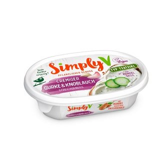 Simply V Romige Komkommer & Knoflookspread 150g 