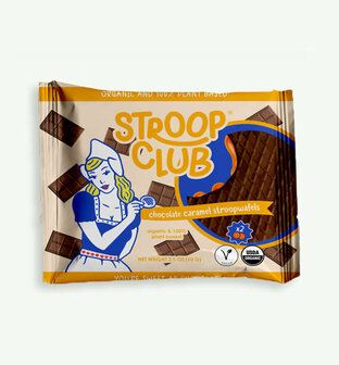 Stroop Club Chocolate Caramel Plant Based & Organic Stroopwafels (2 Pack) 60g
