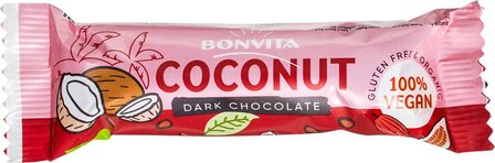 Bonvita Dark chocolate coconut bar 40g