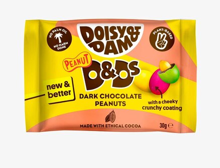 DOISY &amp; DAM dark chocolate peanuts 30g 