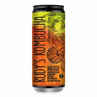 Rudy&#039;s Kombucha Mandarin &amp; Yuzu Kombucha 330ml