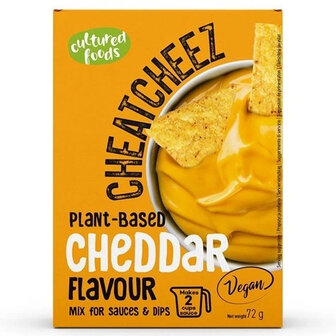 Cultured Foods Cheatcheez plant-based flavour Cheddar 72g