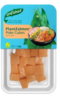 Unfished PlantZalmon Poke Cubes 200g *DIEPVRIESPRODUCT* *DIEPVRIESPRODUCT*