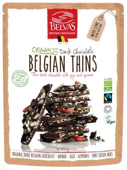 Belvas Belgian thins puur quinoa-goji 120g