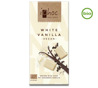 iChoc Vegan witte chocolade - vanille 80g
