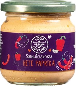 Your Organic Nature Sandwichspread hete paprika 180g