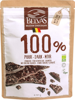 Belvas Belgian Chocolate 100% puur 80g