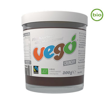VEGO FINE-HAZELNUT chocolate spread crunchy organic 200g