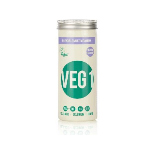 The Vegan Society VEG 1 multivitamin Blackcurrant 180 tablets *THT juli 2023*