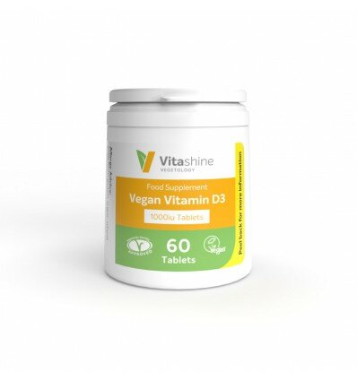Vegetology Vitashine Vegan Vitamin D3 1000iu 60 tabs  