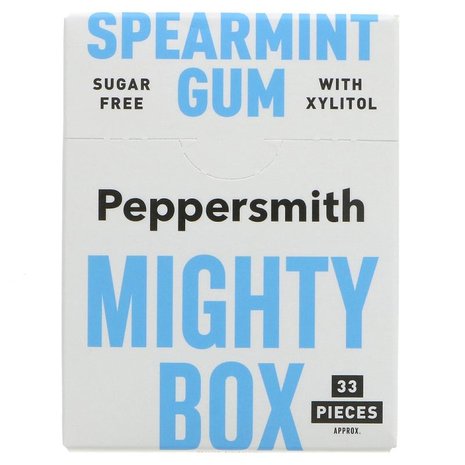 Peppersmith Mighty Mighty Pouch Spearmint Chewing Gum 50g (33 gums)