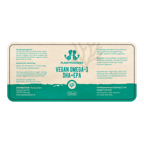 Plantpowders Vegan Omega-3 DHA+EPA 50ml