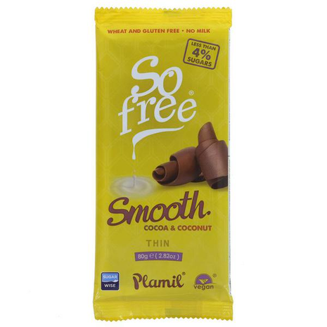 Plamil So free Smooth Thin Bar Cocoa & Coconut 80g