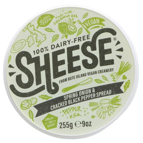Sheese Creamy Sheese Spring Onion & Cracked Black Pepper 255g *THT 01.03.2023*