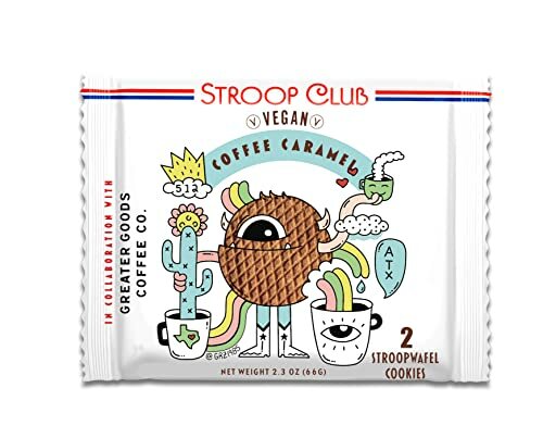 Stroop Club Stroopwafels coffee vegan caramel stroopwafel 60g 