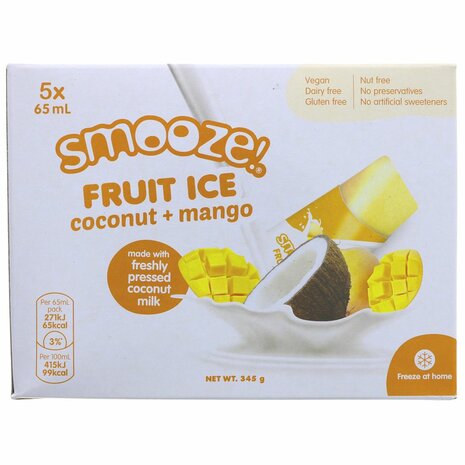 Smooze Mango & Coconut Fruit Ice 5 x65ml