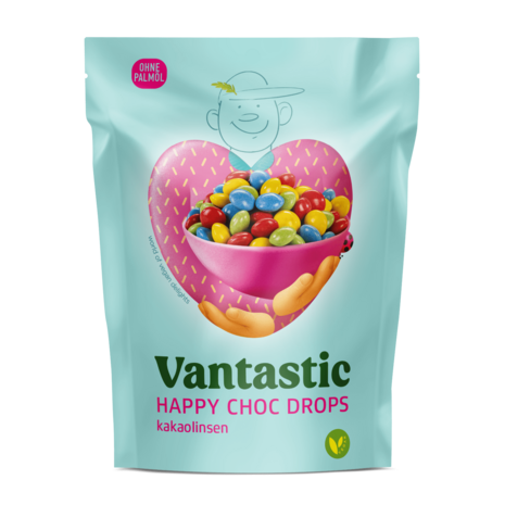 Vantastic Happy choc drops 125g