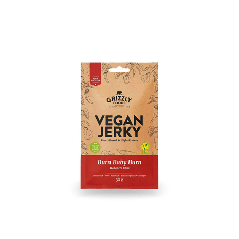 Grizzly Foods Vegan Jerky Burn Baby Burn 30g