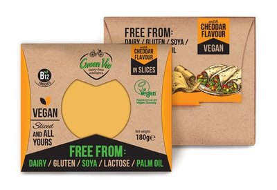 Green Vie Vegan Cheddar Flavour in Slices 180g *THT 22 DECEMBER 2021*