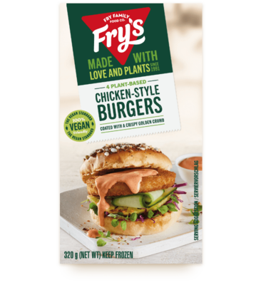 Fry's Chicken Style Burgers 320g *FROZEN PRODUCT*