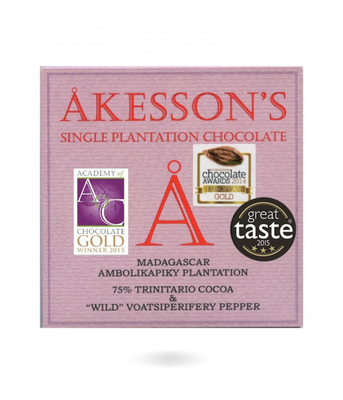 Akesson's Madagascar - 75% chocolate & wild pepper  BIO 60g