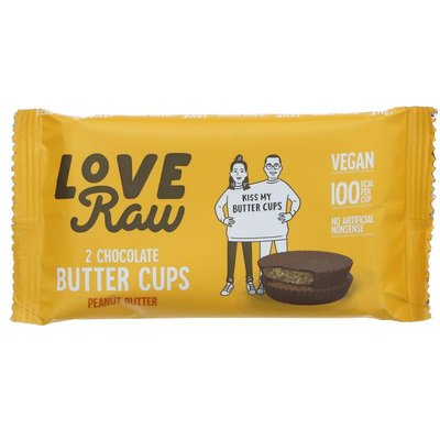 Loveraw Chocolate Peanut Butter Cups 34g