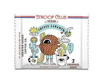 Stroop Club Stroopwafels coffee vegan caramel stroopwafel 60g