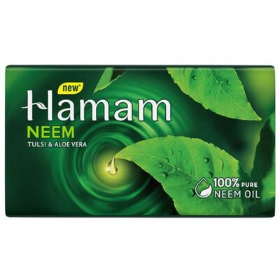 Hamam 100% Neem Oil Soap with Tulsi & Aloe Vera 100g