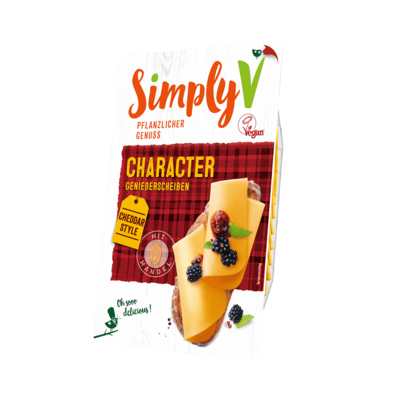 Simply V Character  (burgerCheddar slices) 150g *THT 05.07.2023*