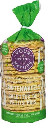 Your Organic Nature Pea wafers unsalted 100g