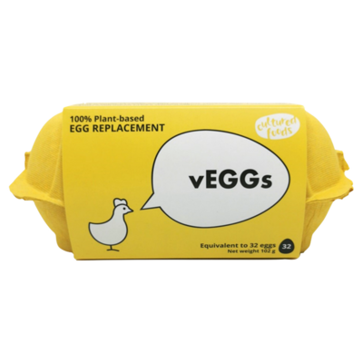 Cultured Foods vEggs Plant-Based Egg Substitute for Baking and Cooking 102g