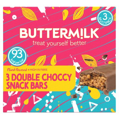 Buttermilk 3 Double Choccy Snack Bars 3x23g