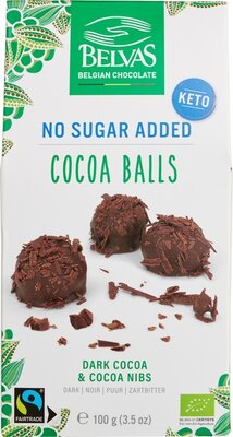 Belvas Cocoa balls dark cocoa & cocoa nibs 100g