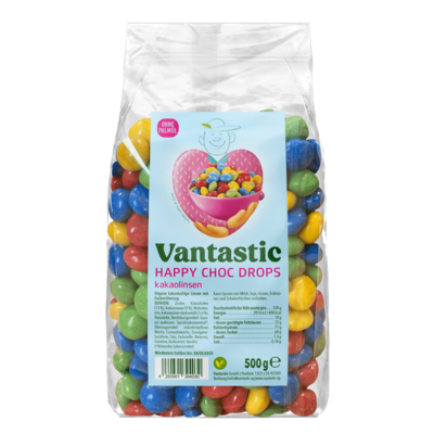 Vantastic Happy choc drops 500g BULK