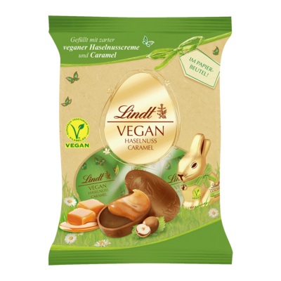 Lindt Eier Haselnuss Caramel vegan 90g