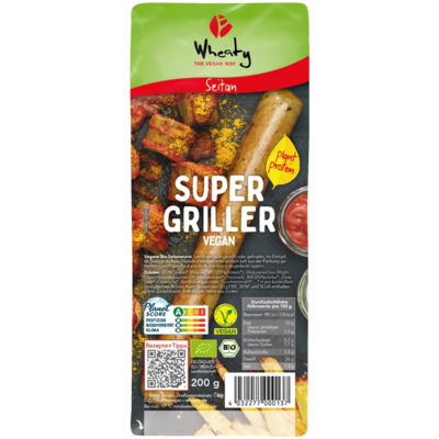 Wheaty Super Griller Vegan, BIO, 200g