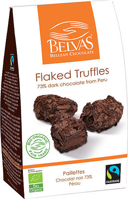 Belvas Flaked Truffles 72% Cacao 100g