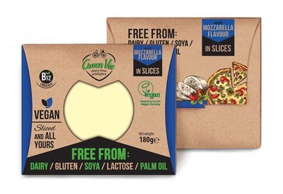 Green Vie Vegan Mozzarella Flavour In Slices 180g Vegan Vegan Kaas Lactose Vrij Veggie 4u Glutenvrij Soja Vrij Palm Olie Vrij Gmo Free B12 Enriched Veggie4u